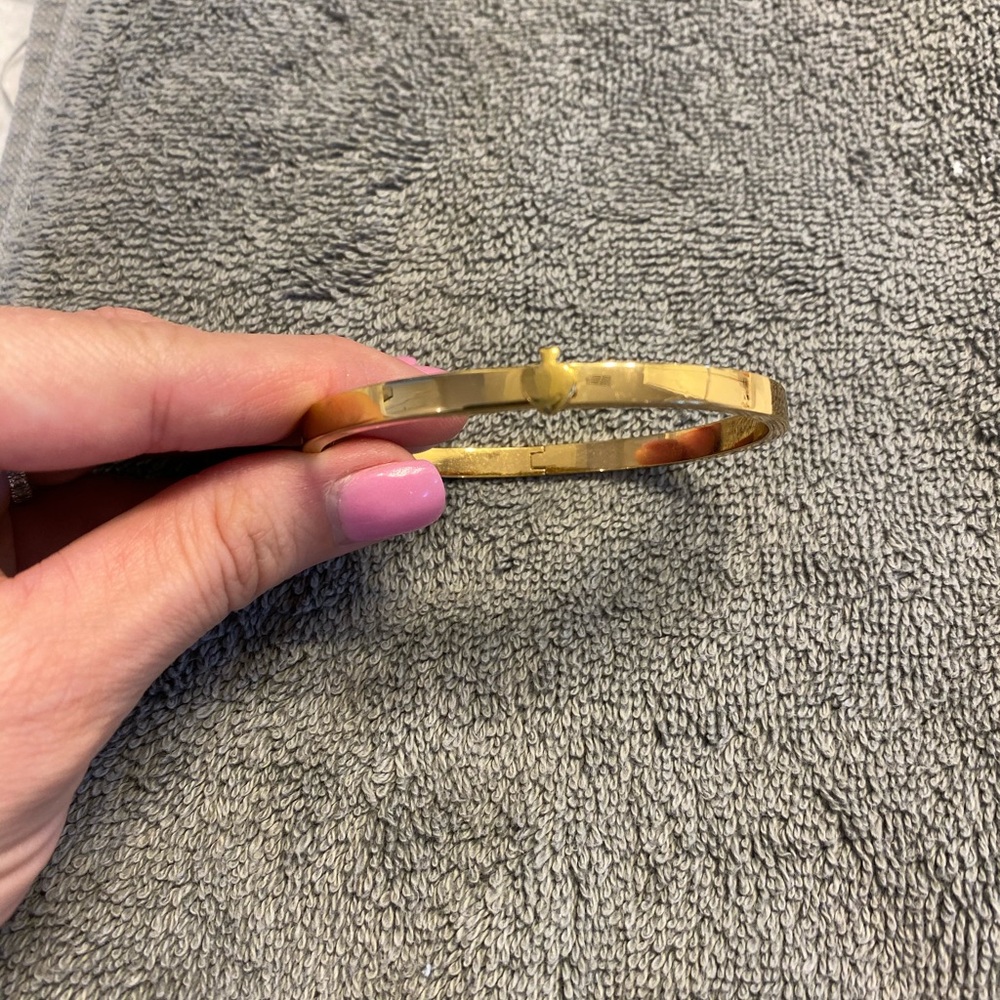 Kate Spade thin metal button bangle